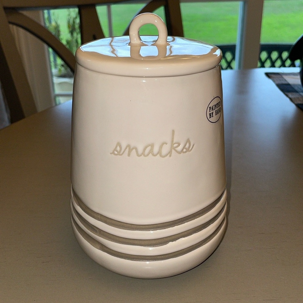 Rae Dunn Snacks Canister